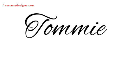 Cursive Name Tattoo Designs Tommie Free Graphic