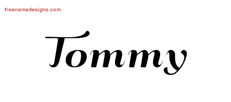 Art Deco Name Tattoo Designs Tommy Printable