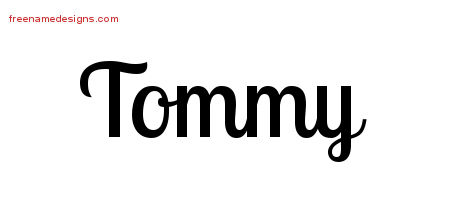 Handwritten Name Tattoo Designs Tommy Free Printout