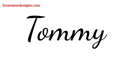 Lively Script Name Tattoo Designs Tommy Free Download