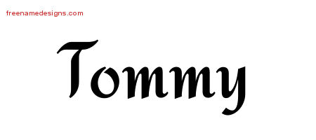 Calligraphic Stylish Name Tattoo Designs Tommy Download Free