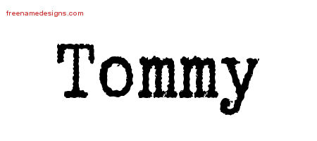 Typewriter Name Tattoo Designs Tommy Free Download