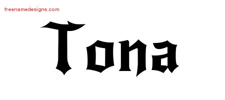 Gothic Name Tattoo Designs Tona Free Graphic