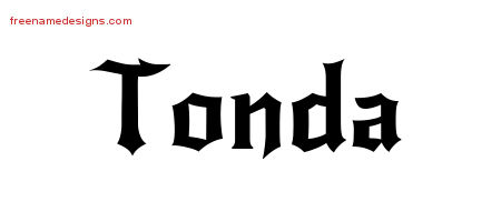 Gothic Name Tattoo Designs Tonda Free Graphic