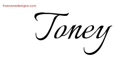 Calligraphic Name Tattoo Designs Toney Free Graphic
