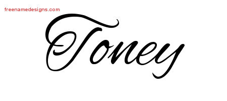 Cursive Name Tattoo Designs Toney Free Graphic