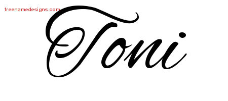 Cursive Name Tattoo Designs Toni Download Free