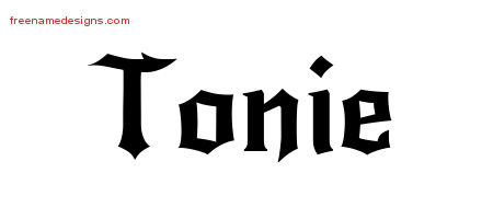 Gothic Name Tattoo Designs Tonie Free Graphic