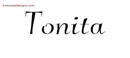 Elegant Name Tattoo Designs Tonita Free Graphic