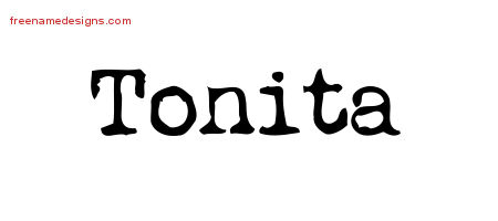 Vintage Writer Name Tattoo Designs Tonita Free Lettering