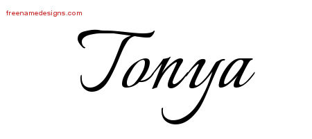 Calligraphic Name Tattoo Designs Tonya Download Free