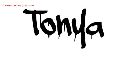 Graffiti Name Tattoo Designs Tonya Free Lettering