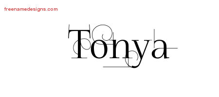 Decorated Name Tattoo Designs Tonya Free