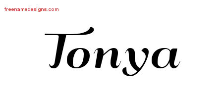 Art Deco Name Tattoo Designs Tonya Printable