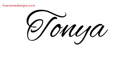Cursive Name Tattoo Designs Tonya Download Free