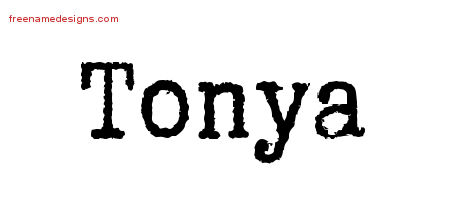Typewriter Name Tattoo Designs Tonya Free Download