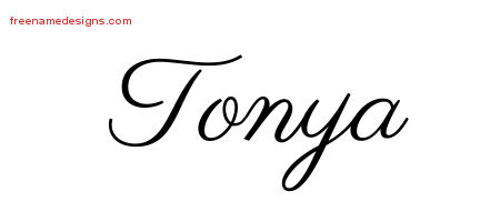 Classic Name Tattoo Designs Tonya Graphic Download