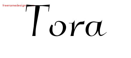 Elegant Name Tattoo Designs Tora Free Graphic