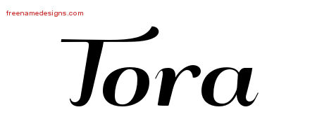 Art Deco Name Tattoo Designs Tora Printable