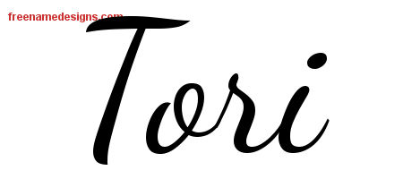 Lively Script Name Tattoo Designs Tori Free Printout