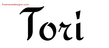 Calligraphic Stylish Name Tattoo Designs Tori Download Free