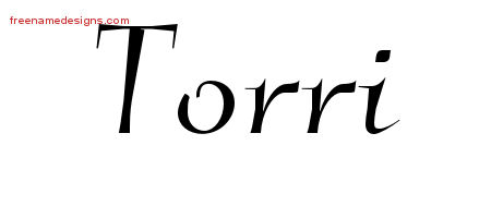 Elegant Name Tattoo Designs Torri Free Graphic
