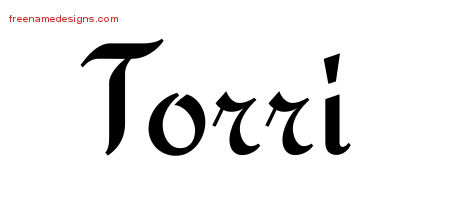 Calligraphic Stylish Name Tattoo Designs Torri Download Free