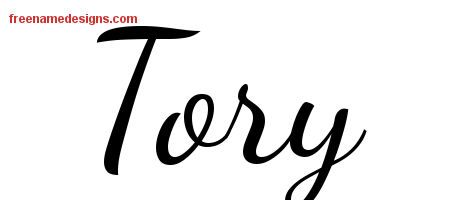Lively Script Name Tattoo Designs Tory Free Printout