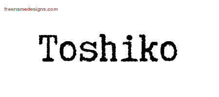 Typewriter Name Tattoo Designs Toshiko Free Download