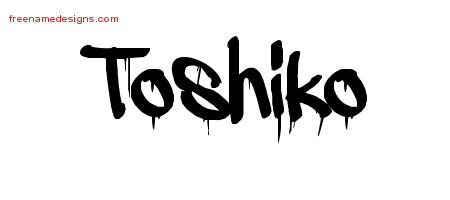 Graffiti Name Tattoo Designs Toshiko Free Lettering