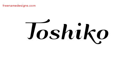 Art Deco Name Tattoo Designs Toshiko Printable