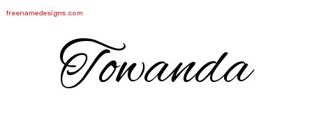 Cursive Name Tattoo Designs Towanda Download Free