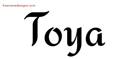 Calligraphic Stylish Name Tattoo Designs Toya Download Free