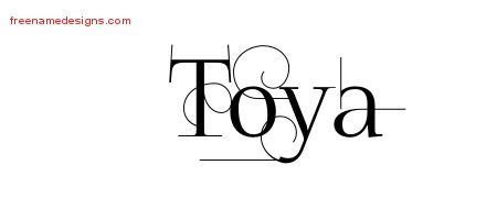 Decorated Name Tattoo Designs Toya Free