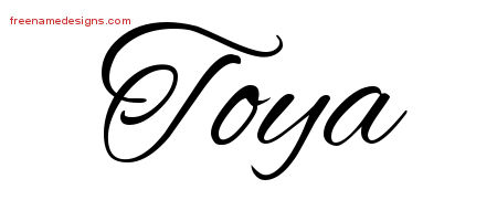 Cursive Name Tattoo Designs Toya Download Free