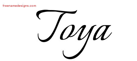 Calligraphic Name Tattoo Designs Toya Download Free