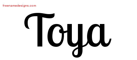 Handwritten Name Tattoo Designs Toya Free Download