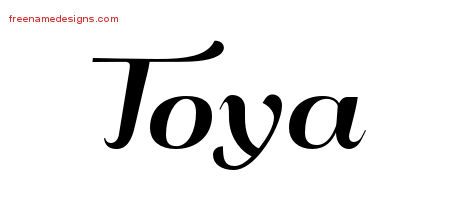 Art Deco Name Tattoo Designs Toya Printable