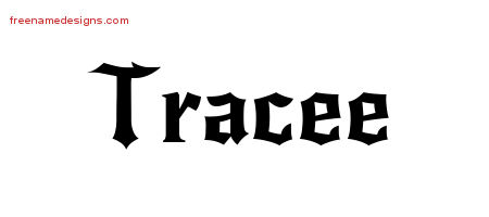 Gothic Name Tattoo Designs Tracee Free Graphic
