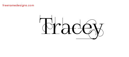 Decorated Name Tattoo Designs Tracey Free Lettering