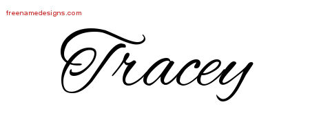 Cursive Name Tattoo Designs Tracey Free Graphic