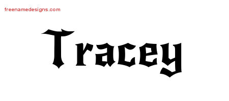 Gothic Name Tattoo Designs Tracey Free Graphic