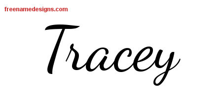 Lively Script Name Tattoo Designs Tracey Free Printout