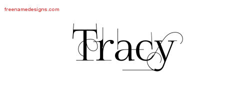 Decorated Name Tattoo Designs Tracy Free Lettering