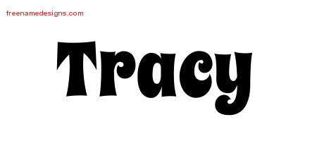 Groovy Name Tattoo Designs Tracy Free Lettering