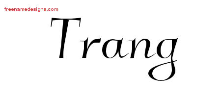 Elegant Name Tattoo Designs Trang Free Graphic