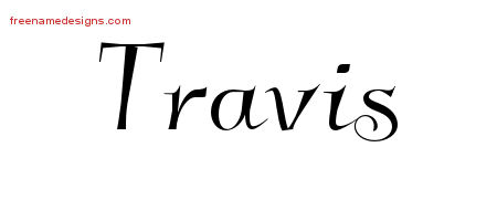 Elegant Name Tattoo Designs Travis Download Free