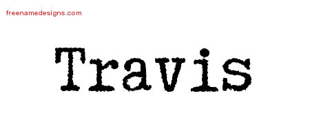 Typewriter Name Tattoo Designs Travis Free Download