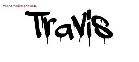 Graffiti Name Tattoo Designs Travis Free Lettering