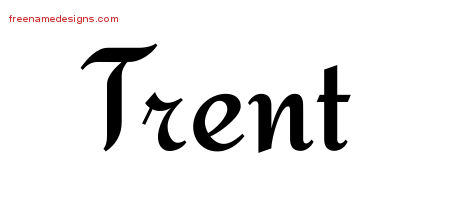 Calligraphic Stylish Name Tattoo Designs Trent Free Graphic